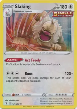 Holo Slaking - 131/203 Evolving Skies Rare Pokemon TCG - Image 1