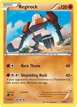 Regirock 40/98 Rare XY - Ancient Origins Pokemon TCG - Image 1