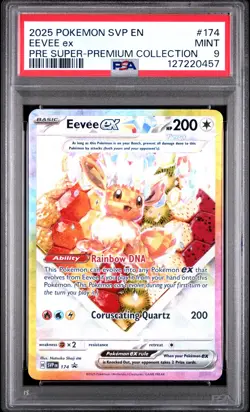 2025 Pokemon Svp En-Sv Black Star Promo #174 Eevee Ex Pre SPC PSA 9 - Image 1