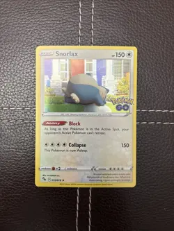 Pokemon TCG - Snorlax - 055/078 - Pokemon GO - NM Holo Rare (2022) - Image 1
