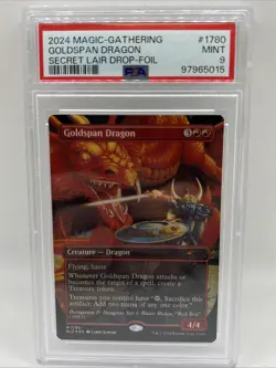 Goldspan Dragon (Foil) [Secret Lair Drop Series 2024] MTG D&D PSA 9 Magic - Image 1