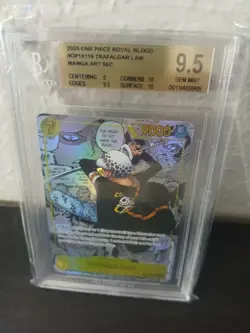 2025 One Piece Royal Blood OP10 Trafalgar Law Manga Art SEC #OP10-119 BGS 9.5 - Image 1