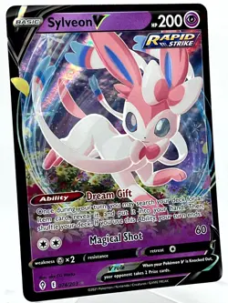 Sylveon V 074/203 SWSH Evolving Skies Holo Ultra Rare Pokemon TCG Card NM/M - Image 2