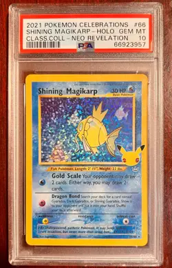 🔥 Pokemon Card Shining Magikarp Holo 66 PSA 10 Celebrations Classic Collection - Image 1