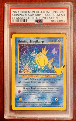 🔥 Pokemon Card Shining Magikarp Holo 66 PSA 10 Celebrations Classic Collection - Image 2