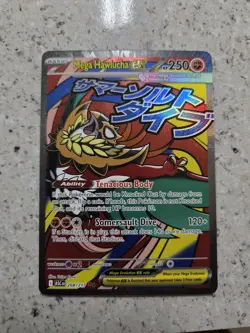 Pokemon TCG Mega Hawlucha EX Foil ASC 268/217 250 HP Fighting Basic Card - Image 1