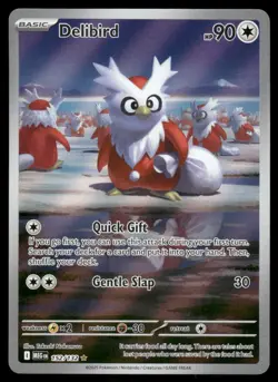 Pokemon Cards Delibird 152/132 Mega Evolution Illustration Rare NM *2 - Image 1