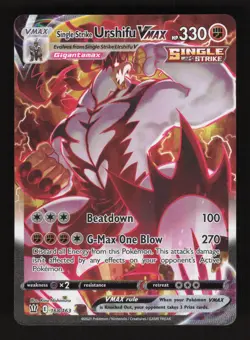 Single Strike Urshifu Vmax 168/163 Pokemon Battle Styles Holo Full Art Card - Image 1