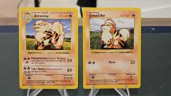 Pokemon Base Set Arcanine & Growlithe Cards 1999 Lot *Shadowless* - Image 1