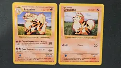 Pokemon Base Set Arcanine & Growlithe Cards 1999 Lot *Shadowless* - Image 2