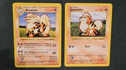 Pokemon Base Set Arcanine & Growlithe Cards 1999 Lot *Shadowless* - Image 5