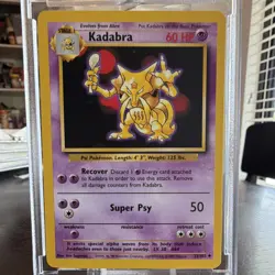 Pokemon Kadabra Base Set 32/102 Uncommon 60 HP Regular Wizards of the Coast Card - Image 1