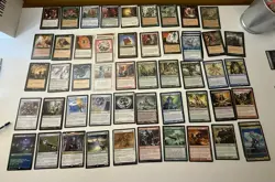93 Magic the Gathering MTG card lot with R, MY, UC, C Pics For List Great Player - Image 1
