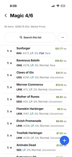 93 Magic the Gathering MTG card lot with R, MY, UC, C Pics For List Great Player - Image 3