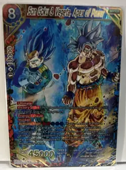Bandai Son Goku & Vegeta Apex of Power Foil SCR Battle Card Universal Onslaught… - Image 1
