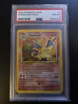 Charizard 1999 Pokemon Base Unlimited Holo Card #4/102 PSA 8 NM-Mint - Image 2