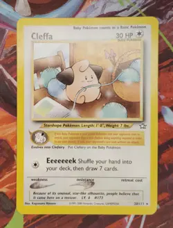 Cleffa 20/111 Neo Genesis Rare Non-Holo Vintage Pokemon TCG Card MP - Image 1