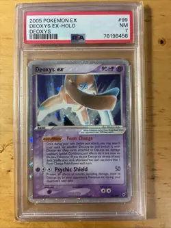 Pokemon TCG Deoxys EX Defense Form Holo Card 99/107 Deoxys PSA 7 - Image 1