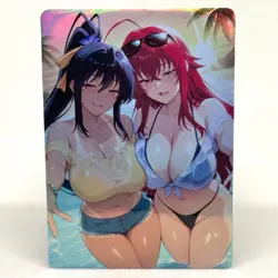 High School DxD Akeno Himejima, Rias Gremory Goddess Anime Waifu ACG Foil Card - Image 1