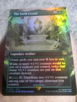 Magic the Gathering Final Fantasy the Earth Crystal Borderless Foil Card #342 NM - Image 1