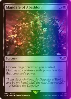MTG Mandate of Abaddon (40u/658) Warhammer 40,000 LP FOIL- SURGE - Image 1