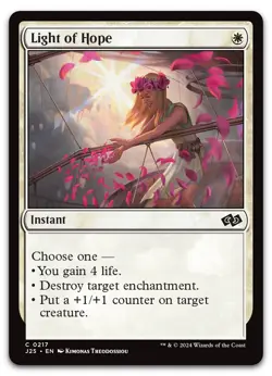 Light of Hope #217 (NM) Foundations Jumpstart J25 Magic MTG - Image 1