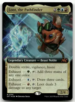 Loot, the Pathfinder (Extended Art) #391 (Foil) (NM) Aetherdrift DFT Magic MTG - Image 1