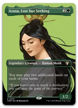 Azusa, Lost but Seeking (Borderless) #679 (NM) Commander Masters CMM Magic MTG - Image 1