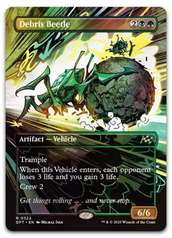 Debris Beetle (Borderless) #322 (Foil) (NM) Aetherdrift DFT Magic MTG - Image 1