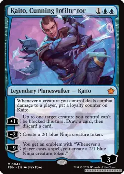 Kaito, Cunning Infiltrator [FDN - 44] - LP [Normal] TCG MTG - Image 1