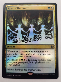Rite of Harmony 236/277 Rare Foil Midnight Hunt MTG Near Mint NM/LP - Image 1