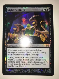 Night Dealings FOIL Champions of Kamigawa PLD Black Rare MTG - Image 1