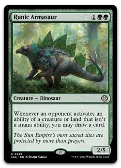 Runic Armasaur #256 (NM) Lost Caverns of Ixalan LCC Magic MTG - Image 1