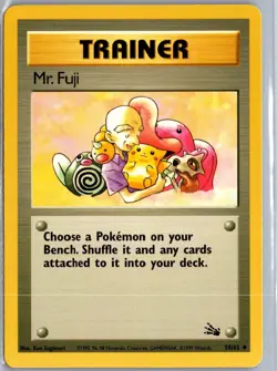 Mr. Fuji 58/62 Uncommon Fossil Pokemon Unlimited Near Mint - Image 1