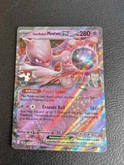 Pokemon TCG - Team Rocket's Mewtwo ex 081/182 Stamped Prize Pack Series 8 Holo - Image 1