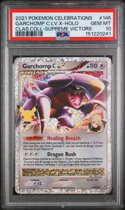 2021 POKEMON CELEBRATIONS CLASSIC COLL #145 GARCHOMP C LV.X-HOLO PSA 10 - Image 1