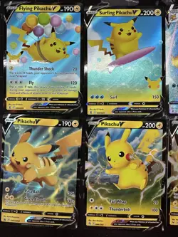 8 lot of pikachu flying surfing Pokemon Tcg - Image 2