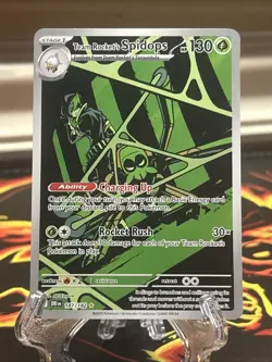 Pokemon TCG Team Rockets Spidops Card 187/182 Destined Rivals - Image 1