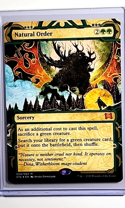 2021 Magic the Gathering Strixhaven Mystical Archive Foil Etched Natural Order - Image 1