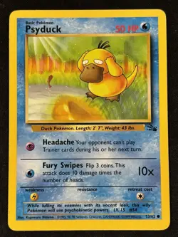 Pokemon - Psyduck 53/62 - Fossil Regular Unlimited - HP - Image 1