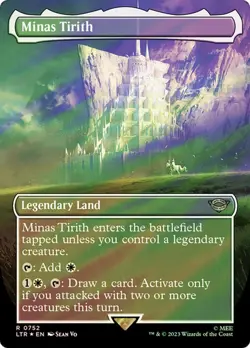 MTG MINAS TIRITH SURGE FOIL BORDERLESS The Lord of the Rings NM - Image 1