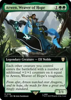 Magic The Gathering MTG ARWEN, WEAVER OF HOPE EXTENDED ART The Lord of the Rings - Image 1