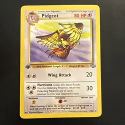 Pokemon Vintage 1st Edition Non-holo Rare Pidgeot Jungle 24/64 WotC 1999 - Image 1