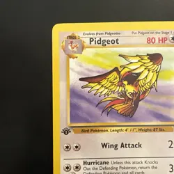 Pokemon Vintage 1st Edition Non-holo Rare Pidgeot Jungle 24/64 WotC 1999 - Image 2