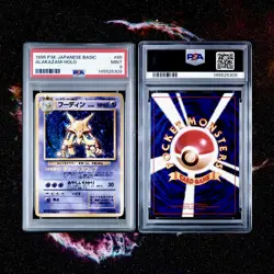 1996 POKEMON BASE SET JAPANESE #65 ALAKAZAM-HOLO PSA 9 - Image 4