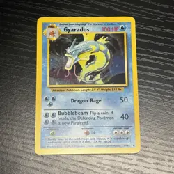 Pokemon TCG Gyarados Base Set 6/102 Holo Rare Unlimited 1999 Wizards 100 HP - Image 1