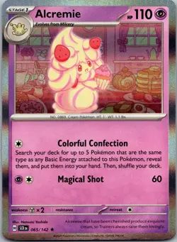 Alcremie 065/142 - SV07: Stellar Crown Pokemon TCG NM Holofoil - Image 1