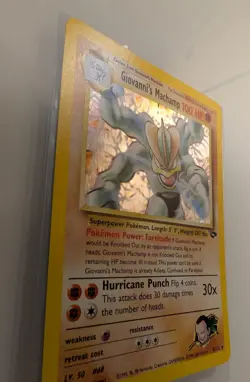 Pokemon Giovanni's Machamp Gym Challenge Holo Rare 6/132 100 HP Sugimori Wizards - Image 4