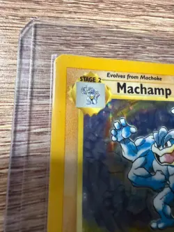 1999 Pokemon Base Set Machamp Holo 1st Edition 8/102 Rare WOTC Vintage LP/MP - Image 2