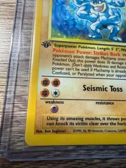 1999 Pokemon Base Set Machamp Holo 1st Edition 8/102 Rare WOTC Vintage LP/MP - Image 5